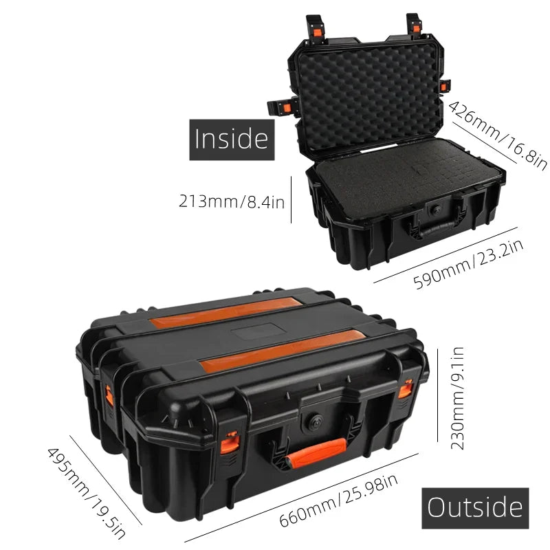 Large Tool box on wheels Shockproof Hard Case Portable Trolley Tool box Wheeled Safety Protector Tool Storage Box Tool Case