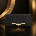 Rectangular Evening Bag Shimmer Crossbody Clutch Shimmer Fabric Clutch Elegant Evening Bag For Evening Party Social Gathering