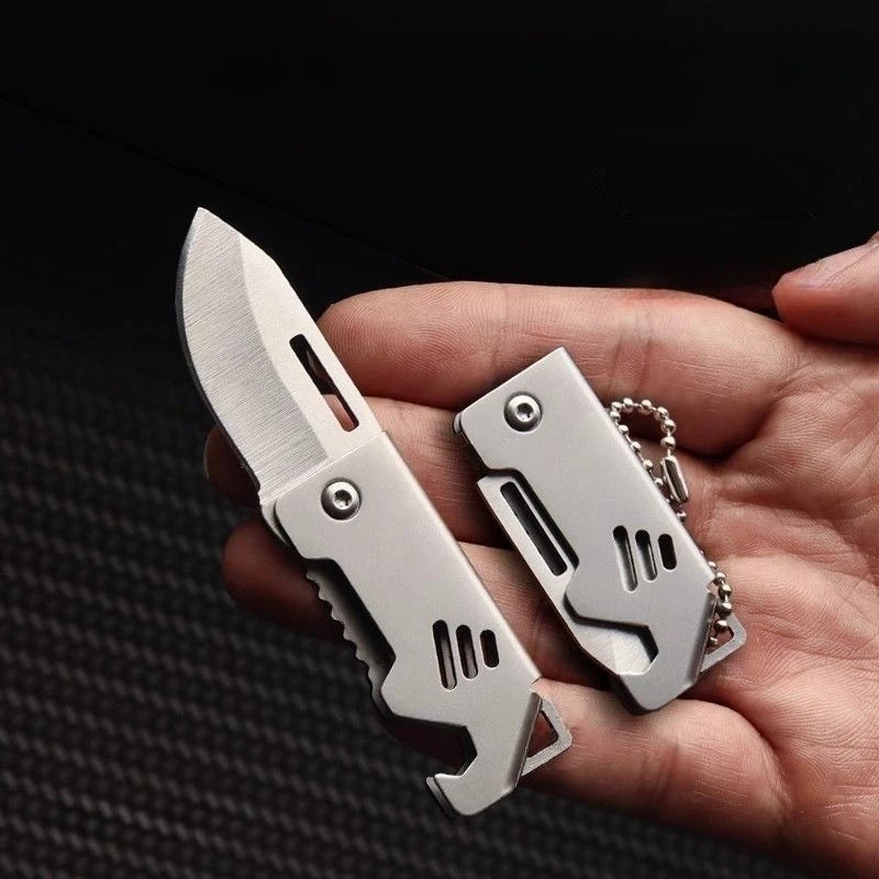 Mini D2 Steel Folding Pocket Knife Outdoor Self-defensee Folding Knifes Keychain Multitool Pocket Keyknife Camping Equipment