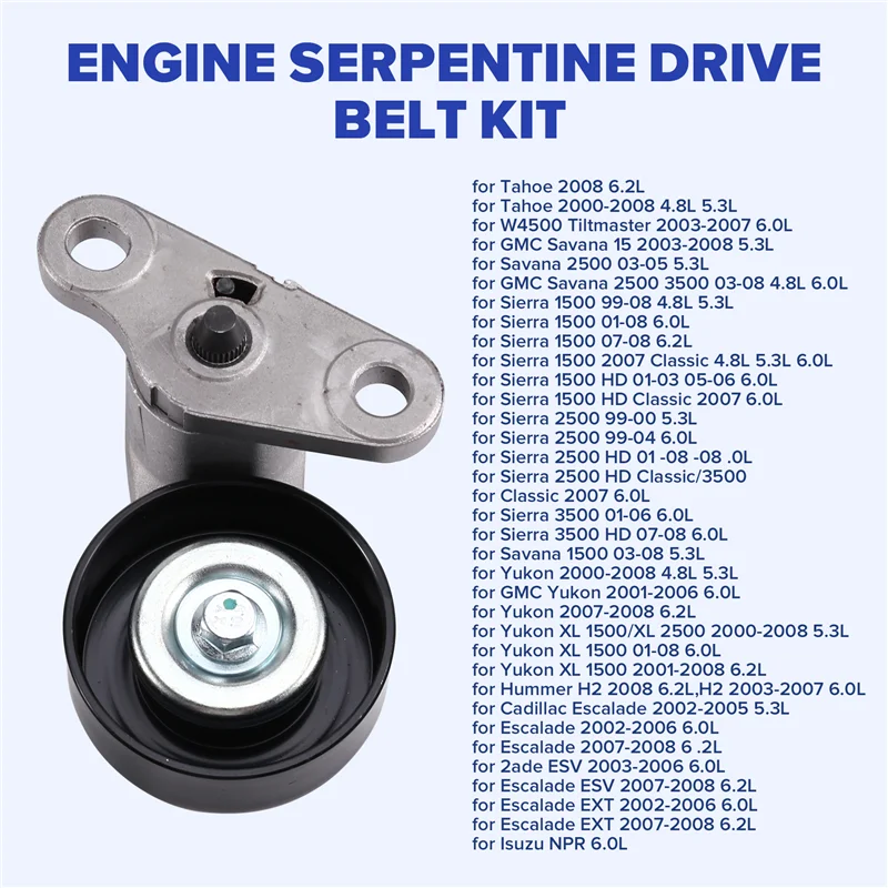 APT BK232 For  Silverado 1500 1999-2008 Tensioner Kit Engine Serpentine Drive Belt Kit