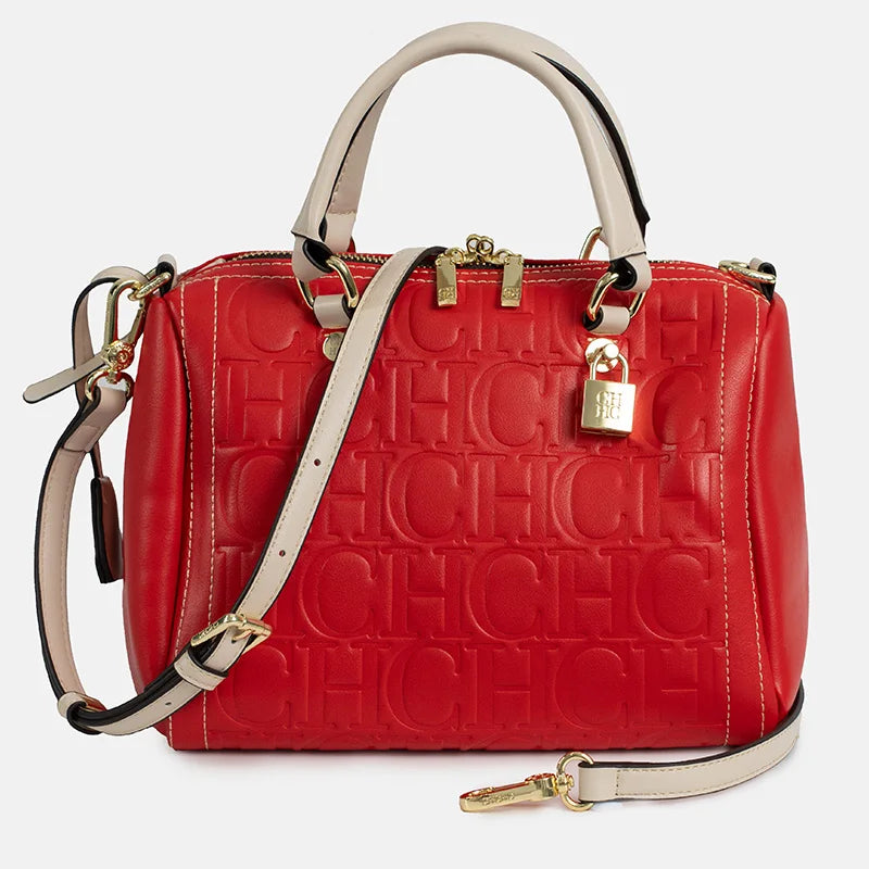 CH Women Handbag Embossed Leather Tote Bag Fashion Shoulder Bag Top Handle Purse Crossbody Bag Casual Work Travel Bag