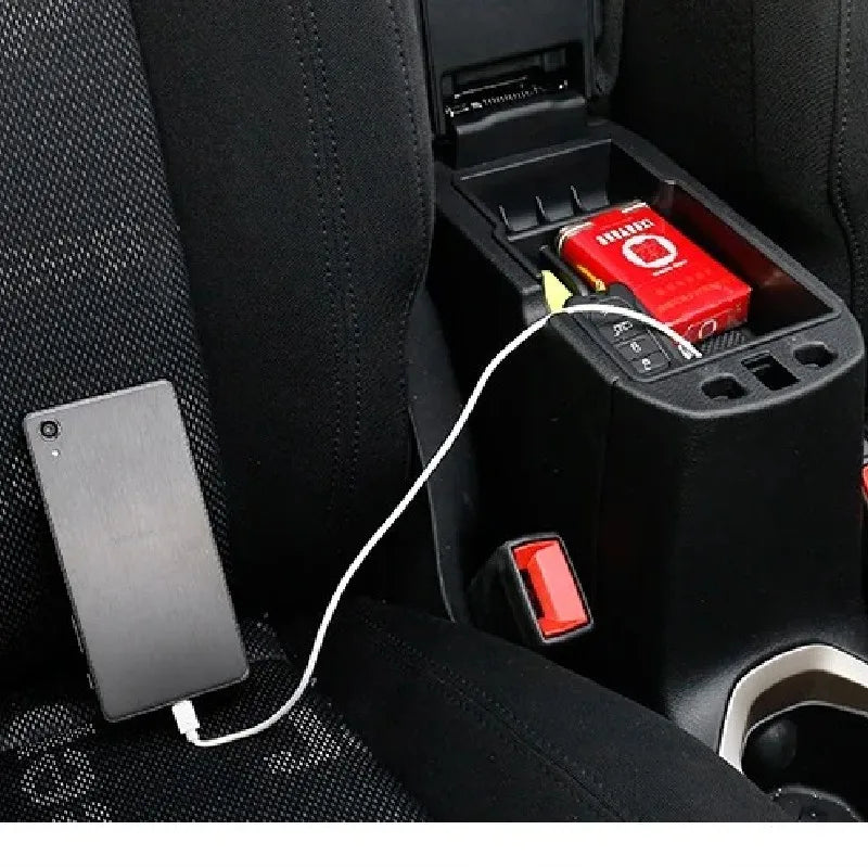 For Jeep Renegade 2015~2024 Car Armrest Hidden Case New Upgraded ABS Material Black Storage Box For A Neat And Tidy Car Interior