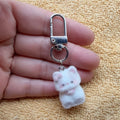 6pcs resin plush cute three-dimensional cat earrings, cat accessories wholesale, versatile jewelry materials