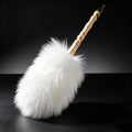 Car Duster Wool Dust Mop with Wooden Handle, Soft Anti-Scratch Detailing Brush for Car Interior Exterior Dust Removal