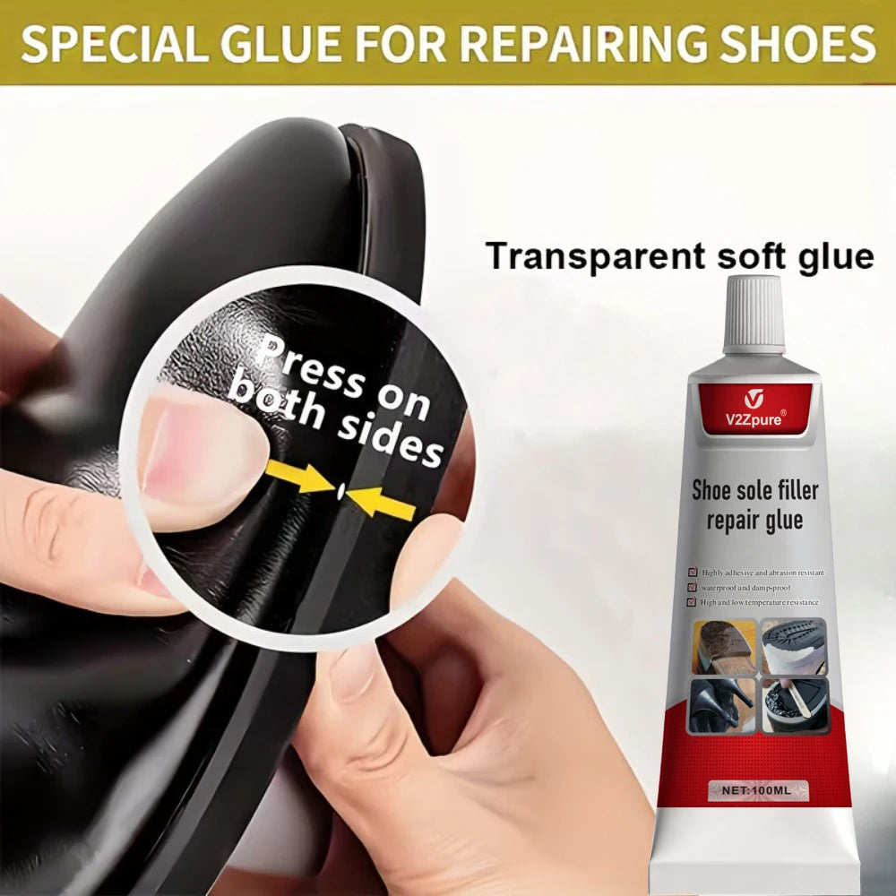 3PCS Shoe Repair Glue Kit White Black Sole Waterproof Quick Drying Filling Repair Glue Wear-resistant Sealant Crack Repair Agent