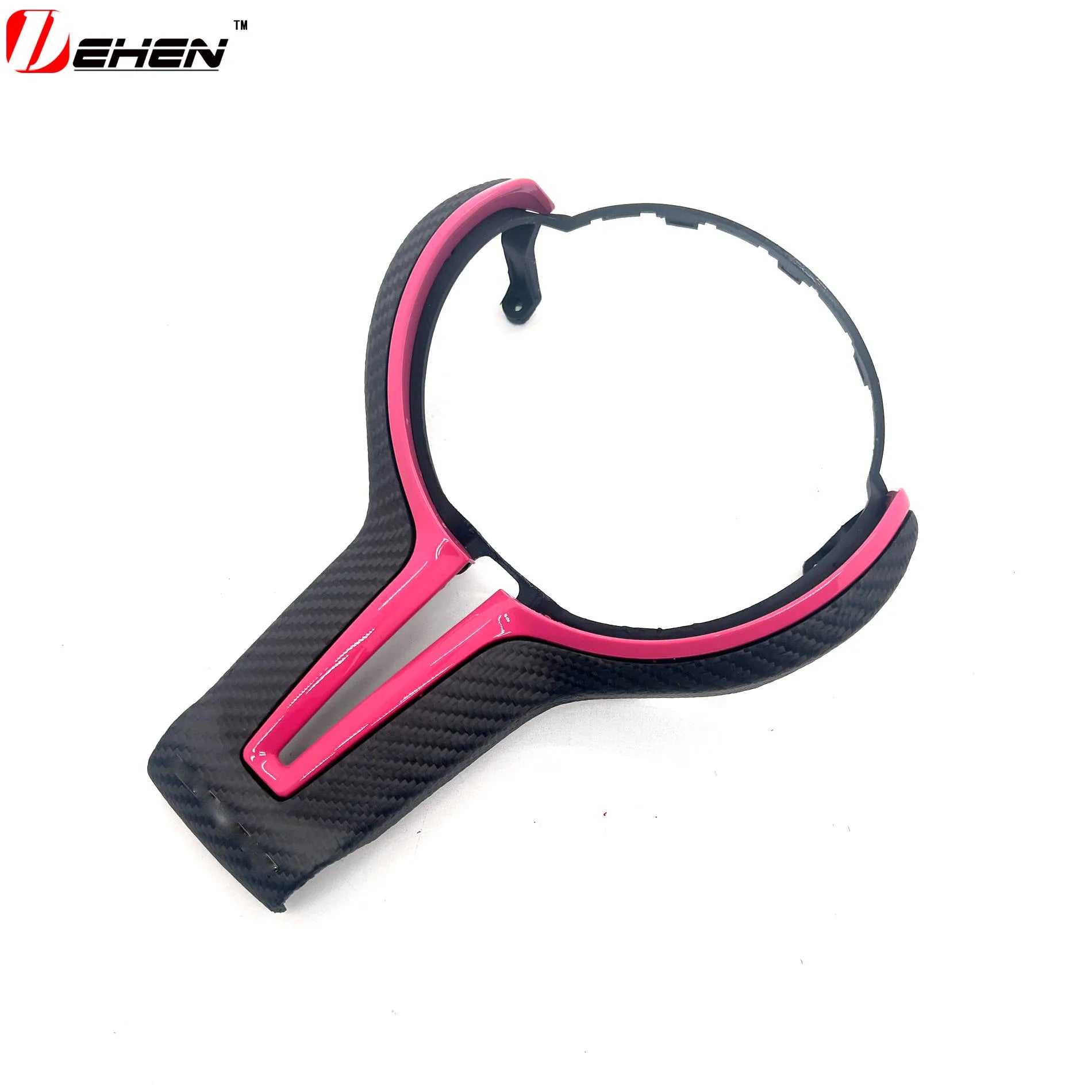 For BMW F20 F22 F30 F31 F32 F33 F36 F10 F06 F12 F13 F15 F16 M-Sport Replacement Style ABS+Carbon Fiber Steering Wheel Trim