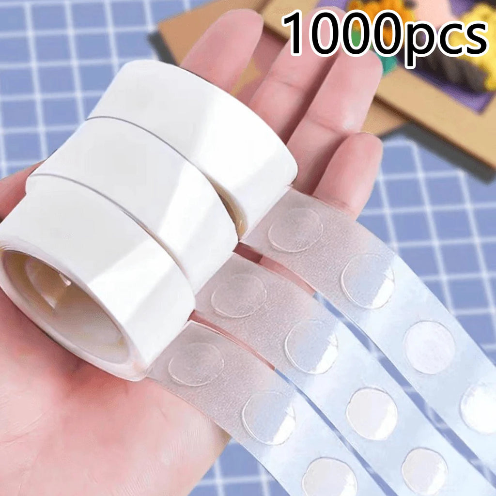 1000 Dot Double Sided Adhesive Poster Clear Glue Point Balloon Tape Round No Traces Adhesive Sticker  for Wedding Birthday Party