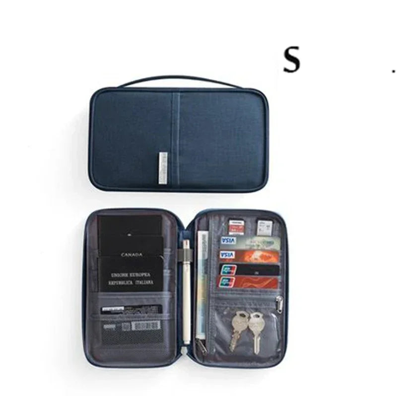 New Women Multi-Function Waterproof Travel Passport Holder Cover Case Pink Bags Family Document Organizer Travel Accessories Bag