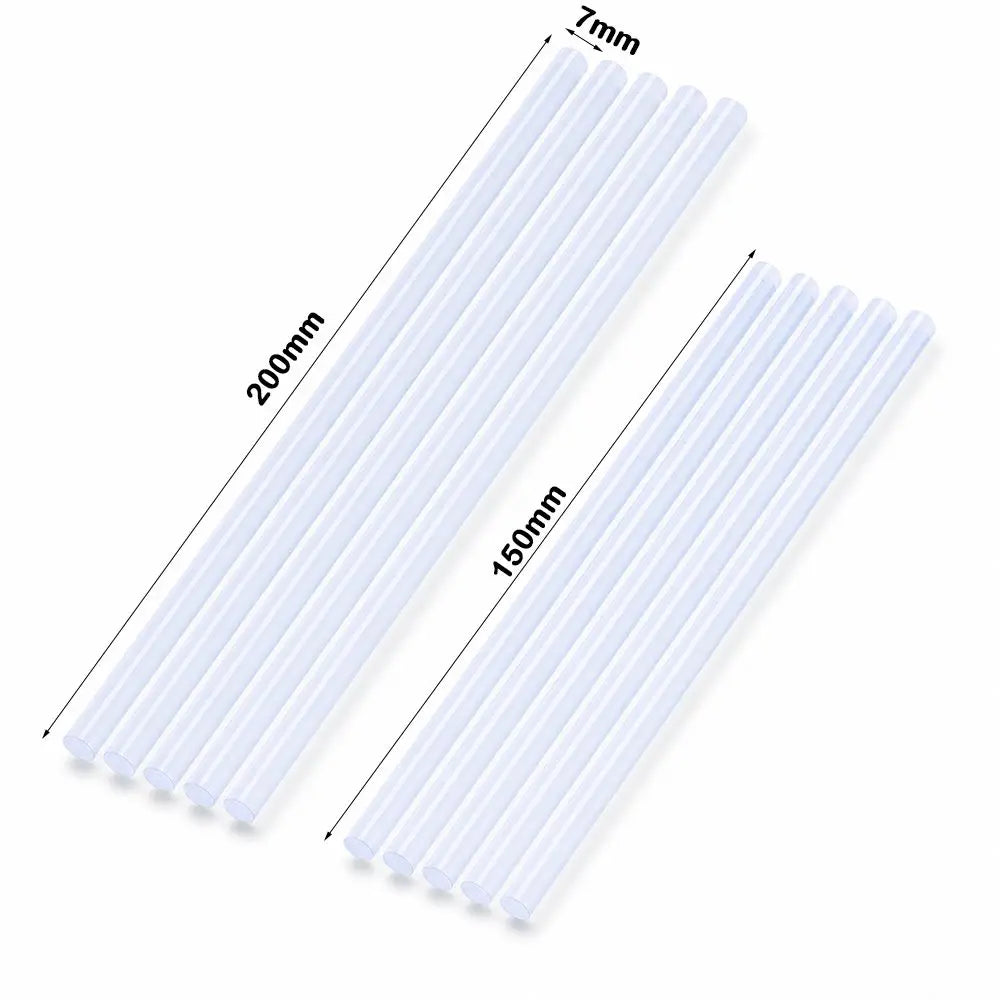 20Pcs Durable Transparent Hot Melt Glue Sticks Strong Adhesion Flexible EVA Glue Sticks EVA Adhesive Glue Rods Craft Supplies