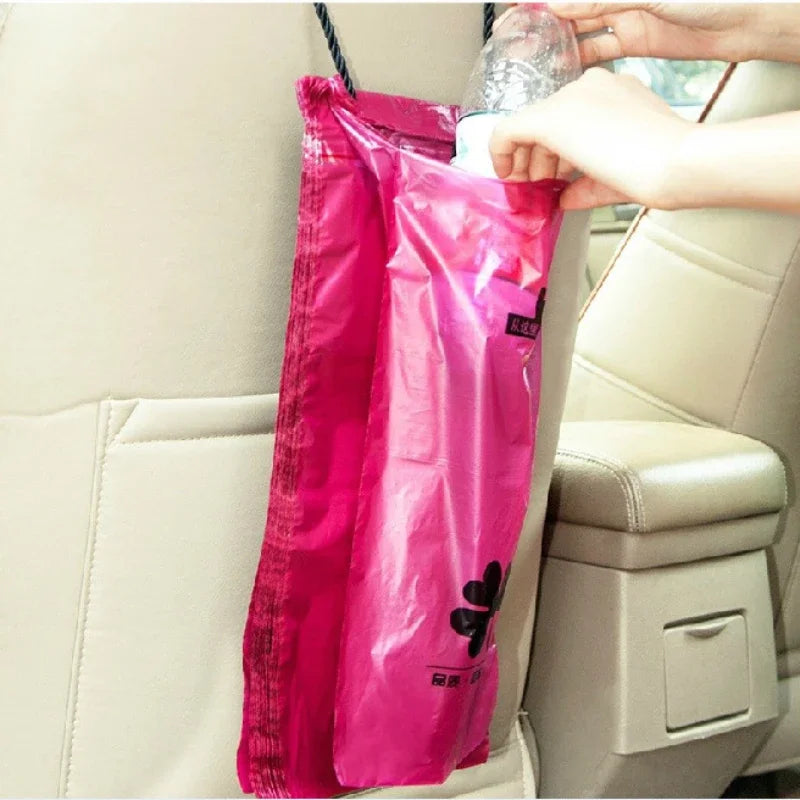 50 Pcs Car Disposable Trash Bags Self-Adhesive Rubbish Holder Auto Interior Office Kitchen Garbage Storage Bag Biodegradable