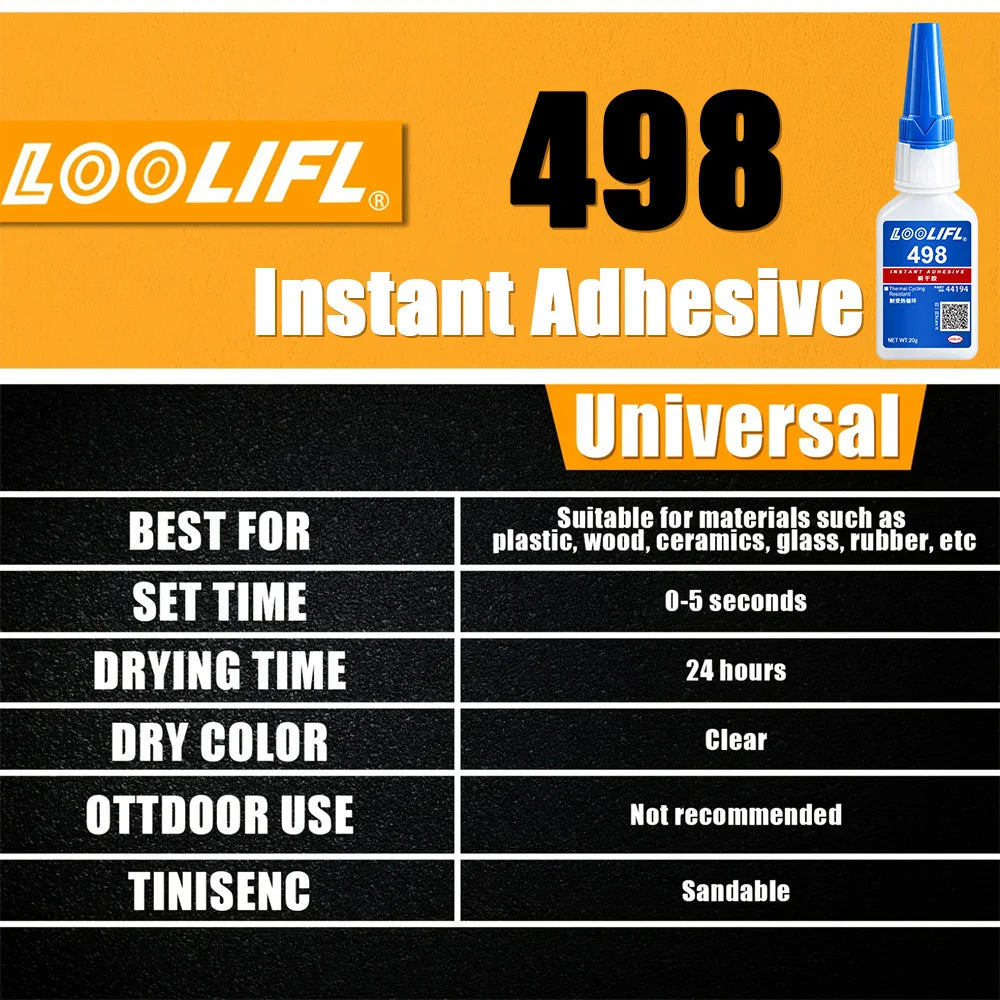 Industrial Quick-Drying Glue, Strong Adhesive for Metal, Plastic, Rubber, and Wood, Universal Instant Adhesive, Low Whitening, Low Odor, Waterproof, High Strength, Fast-Drying Adhesive, DIY Handmade Repair Special Use