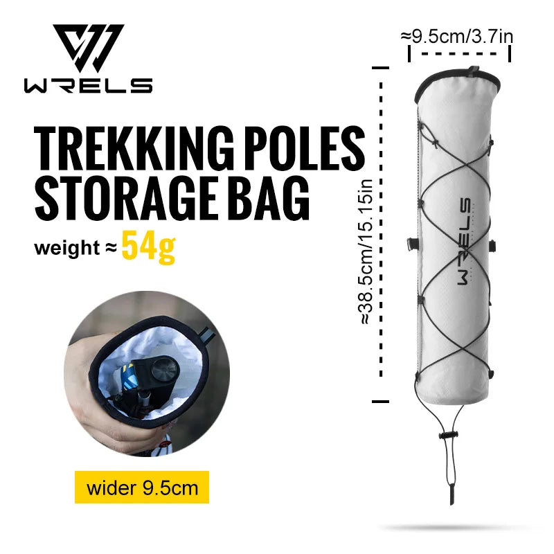 WRELS Trekking Poles Bag – Lightweight Waterproof Hiking Pole Carrier / Sac de transport léger imperméable pour bâtons de randonnée