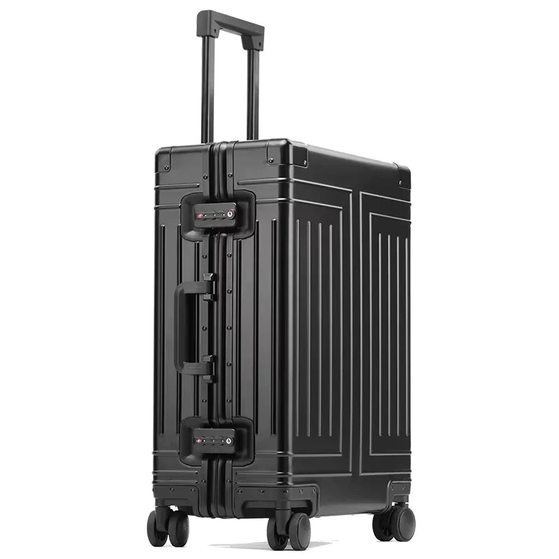COLENARA 20"24"26"29 Inch Rolling Luggage Large Capacity Trolley Case Men's Suitcase Full Aluminum Magnesium Alloy Boarding Box