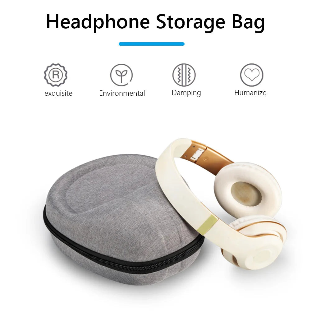 1pc Hard Carrying Case for Sony WH-1000XM5 Headphone EVA Shockproof Travel Protective Case Anti-Scratch Headset Storage Box Bag