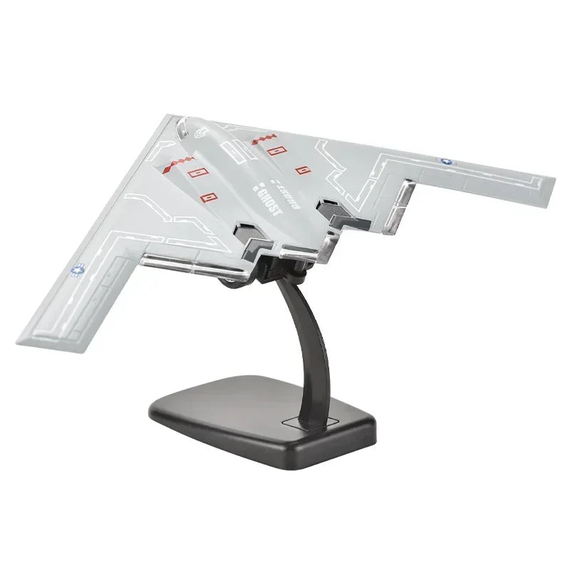 1:72 Alloy B-2 Stealth Bomber Fighter Model with Sound Light Series Children's Aircraft Model Toy Birthday Gift Christmas