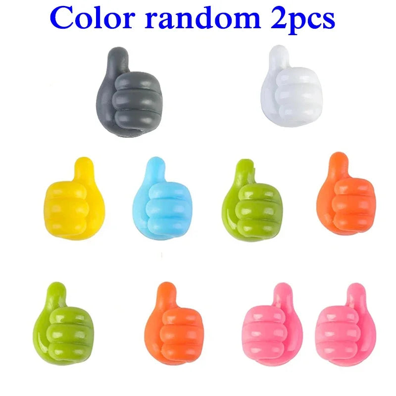 Hand-shaped Rubber Holder Glasses Cable Power Cord Charging Line Self Adhesive Mini Hook Car Storag Organizer Gadget Decorations