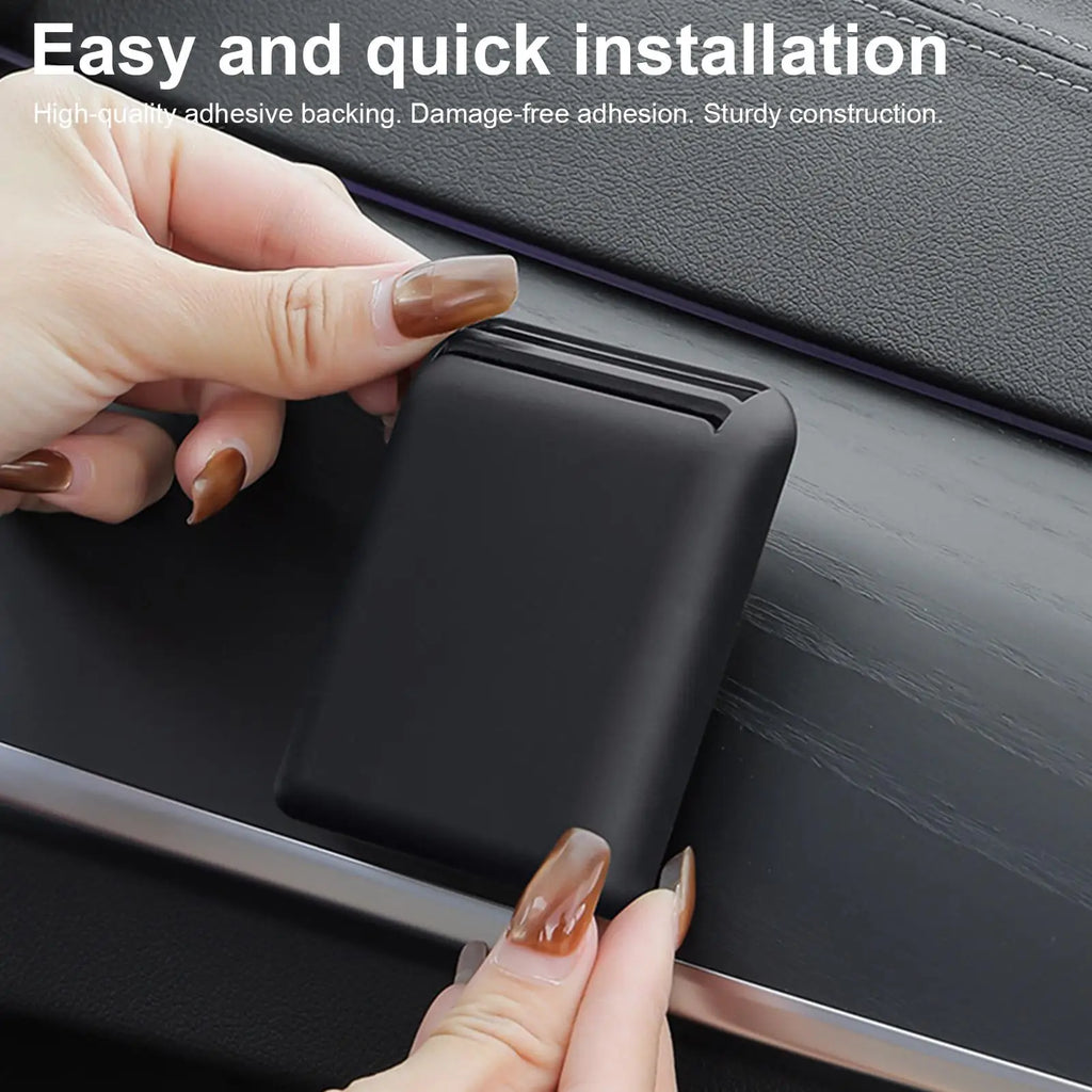 Car Card Organizer Adhesive Interior Receipt Storage Slot Registration Card Holder for Cars Sedans SUVs Trucks Pickups