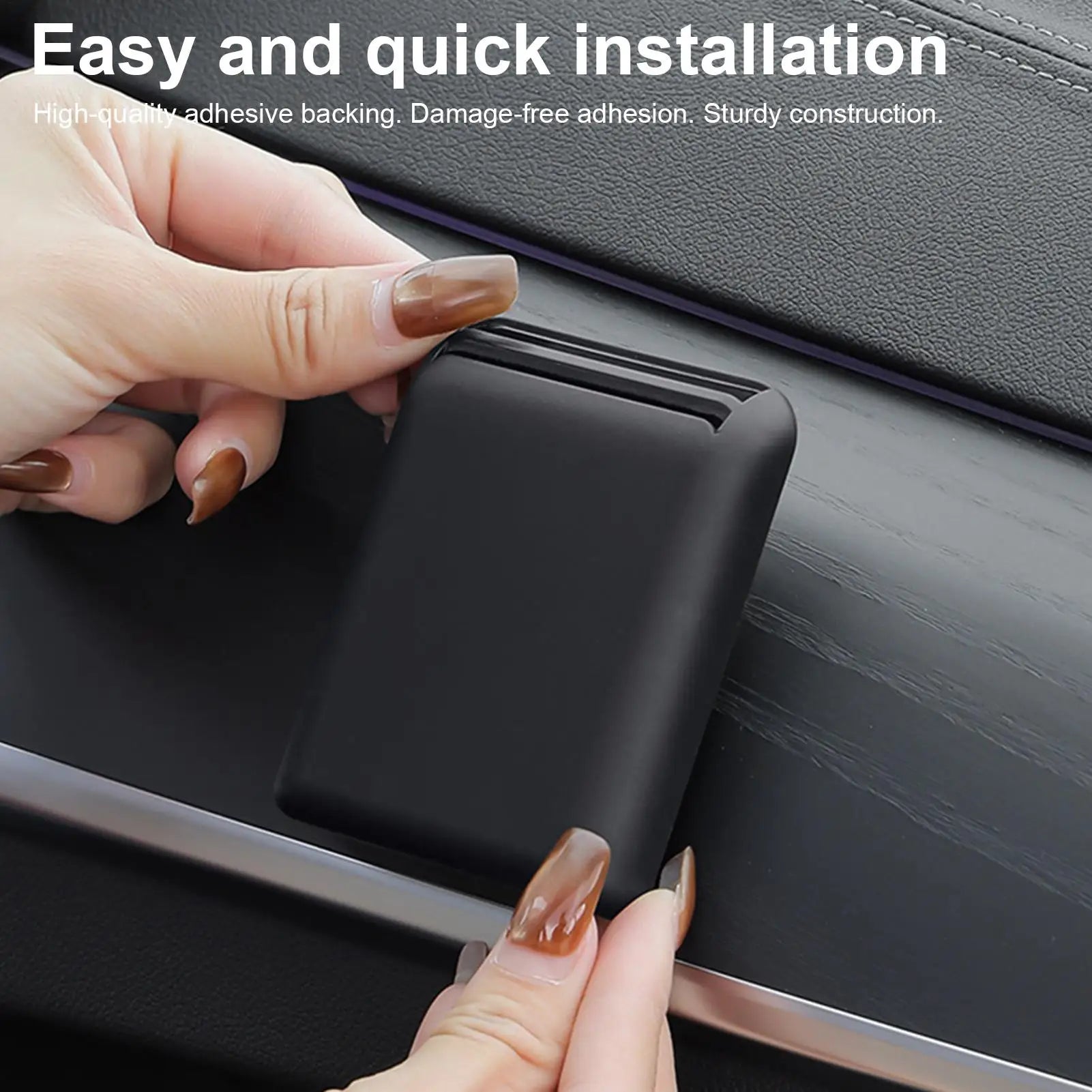Car Card Organizer Adhesive Interior Receipt Storage Slot Registration Card Holder for Cars Sedans SUVs Trucks Pickups