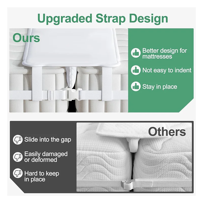 A26F-10" Extra Wide Bed Bridge Adjustable Mattress Bed Connector For Stayover,Family Room