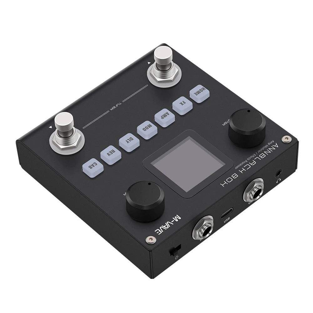 M-VAVE BLACKBOX Multifunctional Guitar/Bass Effect Pedal Effector（Built-in battery）, 80 editable Presets, 6 Effects Modules