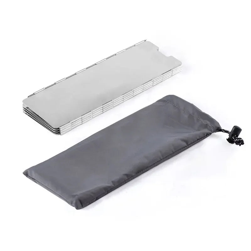 Ultralight 8/10/12/14/16 Panel Outdoor Foldable Windshield Camping Stove Windshield Foldable Gas Stove Wind Shield