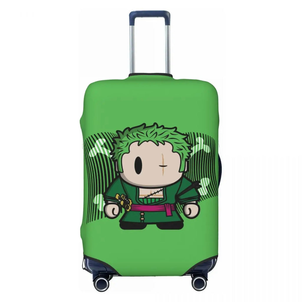 The Cheerful Pirate Flashing Victory Signs Suitcase Cover Flight Anime One Piece Elastic Luggage Case Cruise Trip Protection