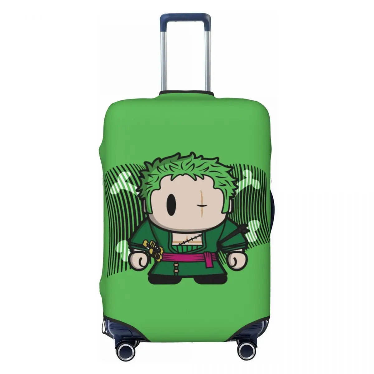 The Cheerful Pirate Flashing Victory Signs Suitcase Cover Flight Anime One Piece Elastic Luggage Case Cruise Trip Protection