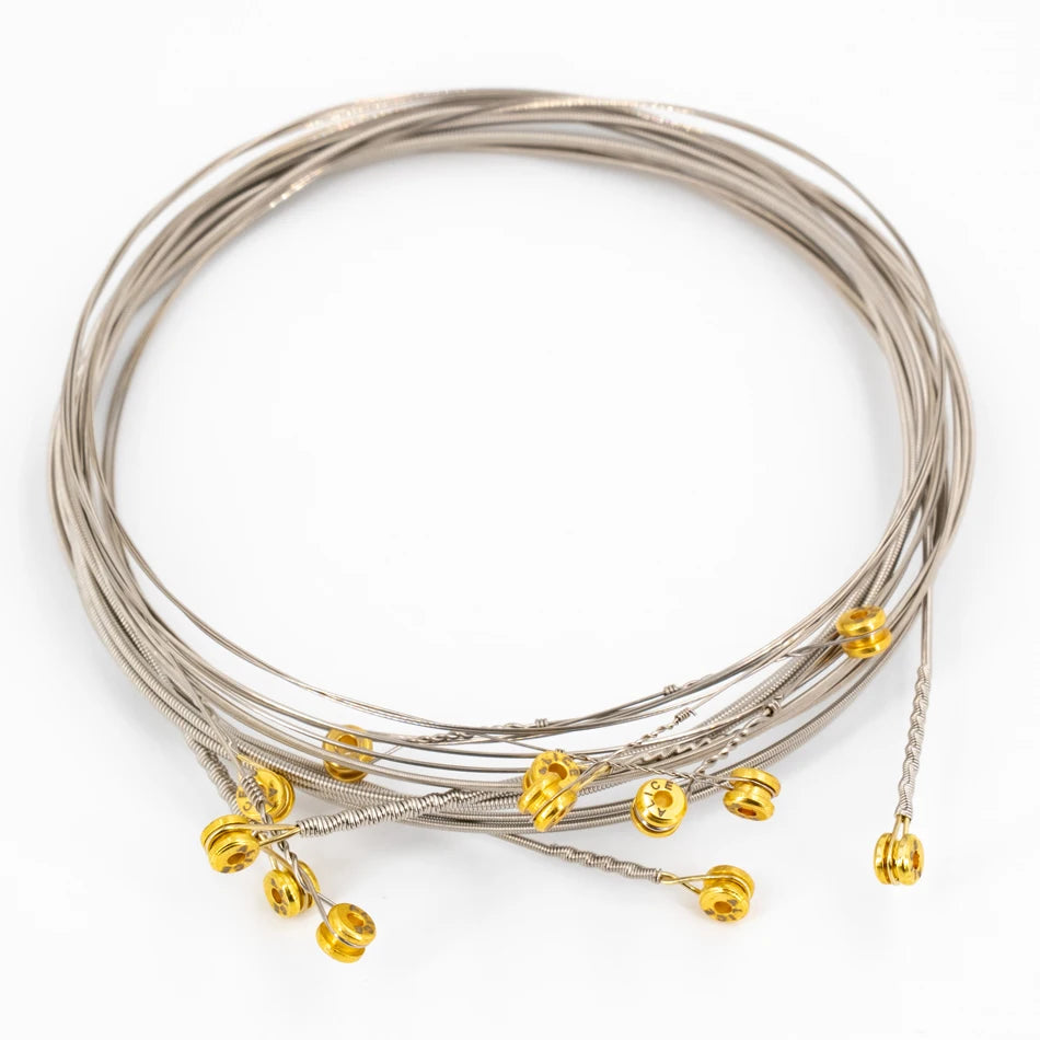 Alice Double Ball-End Electric Guitar Strings Set Nickel Alloy Winding Plated Steel for Headless Electric Guitar 010-045 Light