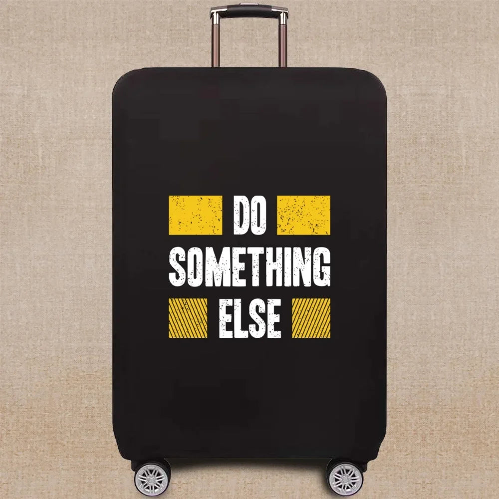 Travel Accessories Luggage Case Suitcase Dust Protective Cover 18-28 Inch Phrase Pattern Series Trolley Case Elastic Cover