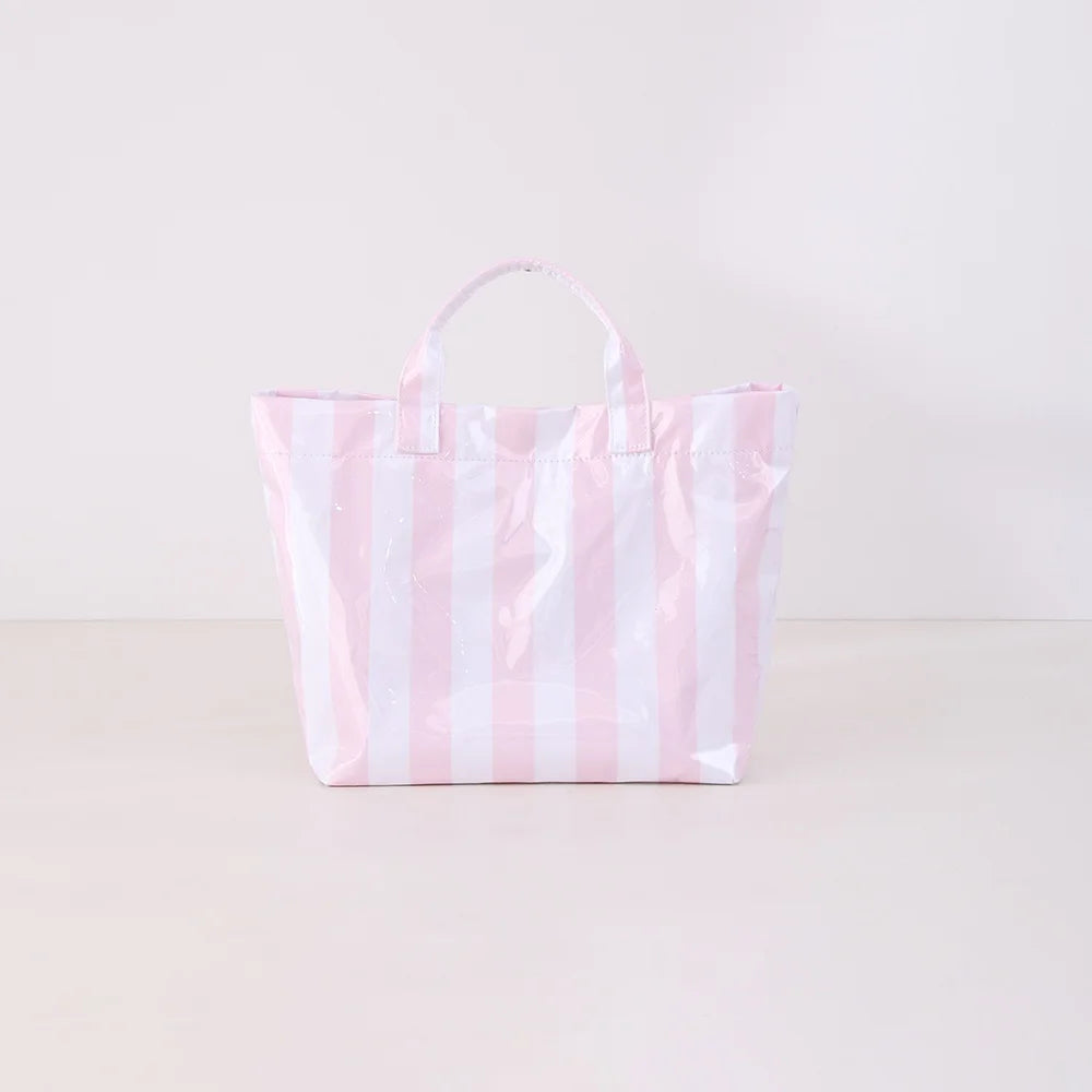 1 PC Fashion Striped Tote Bag For Women Lightweight Large Capacity Commute Handbag Portable Travel Single Shoulder Bag