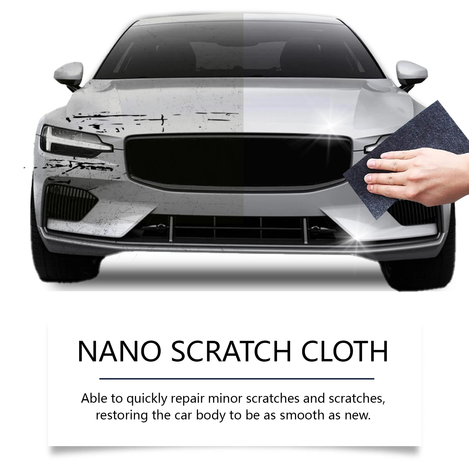 Car Scratches Nano Cloth Car Nano Sparkle Cloth Easily Repair Paint Scratches Car Polishing Cleaning Cloth Car Maintenance