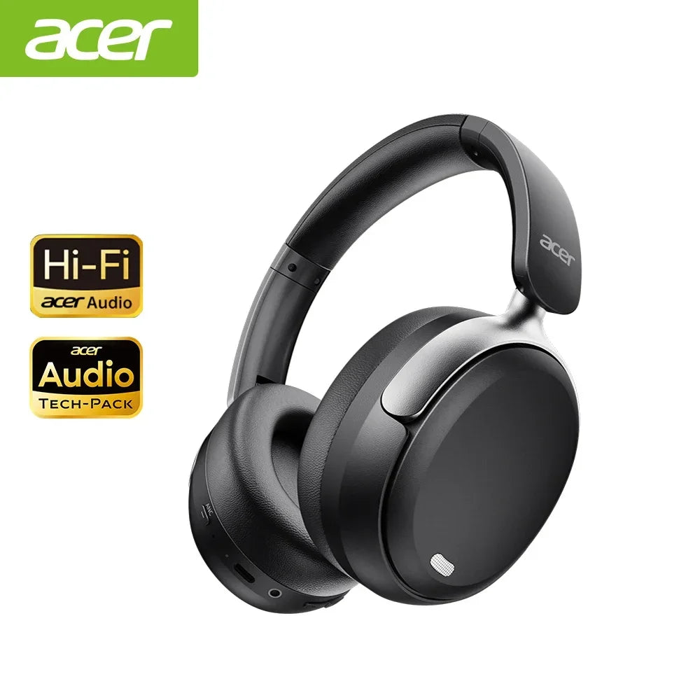 Acer OHR516 Hybrid Active Noise Cancelling Headphones Wireless Bluetooth 5.4 Headphones with Mic and Low Latency Game Mode