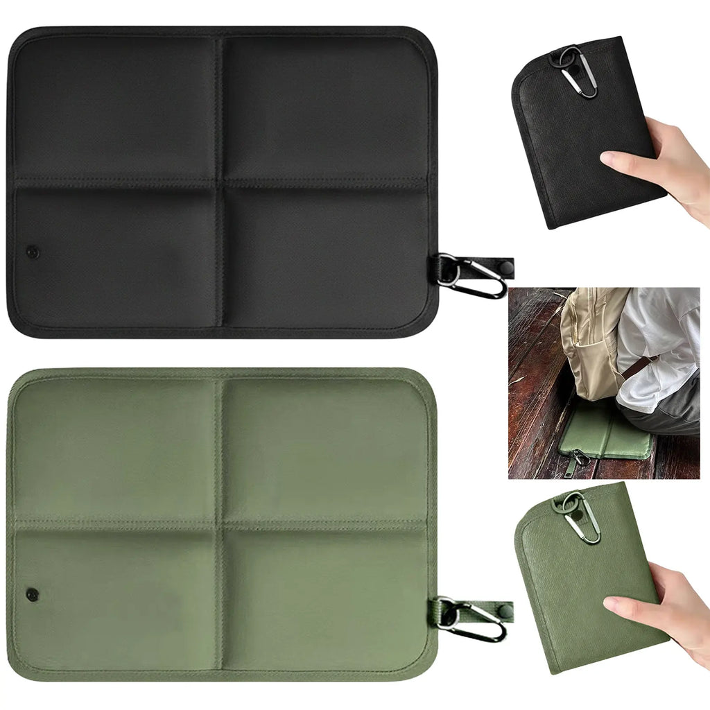 Oxford Cloth Folding Camping Seat Pad Waterproof Thickened Portable Moisture-proof Pad for Hiking Trekking Outdoor Activities