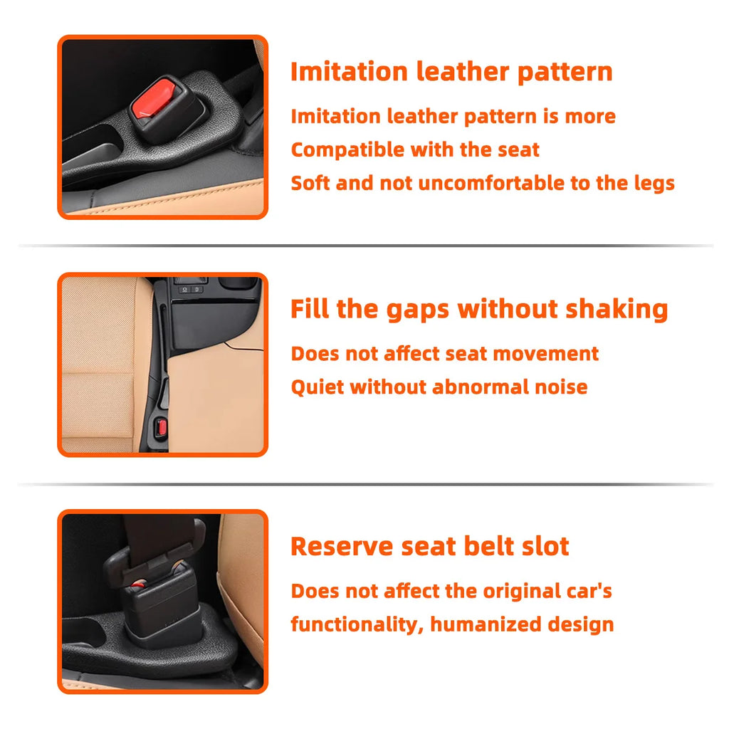 YONGRUN 1/2/3pair Of General Motors Seat Gap Plug Car Seat Gap Filling Materials Leak Proof Strips Automotive Interior Accessori