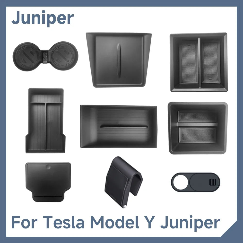 For Tesla Model Y Juniper Accessories Storage Box Center Console Storage Box Cup Holder for Tesla Model Y Juniper 2025 2026