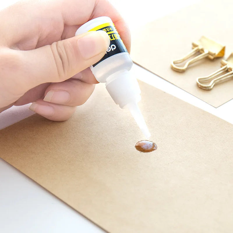 Deli Super Glue  Instant Quick-drying Cyanoacrylate Adhesive Leather Rubber Wood Metal Strong Bond Liquid Glue