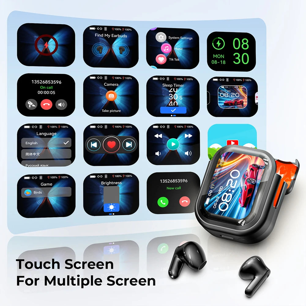 HTC NE20 Original Wireless Bluetooth Earphone In Ear AI Translate Earbud LED  Touchscreen HIFI Sound Noise Reduction Headset