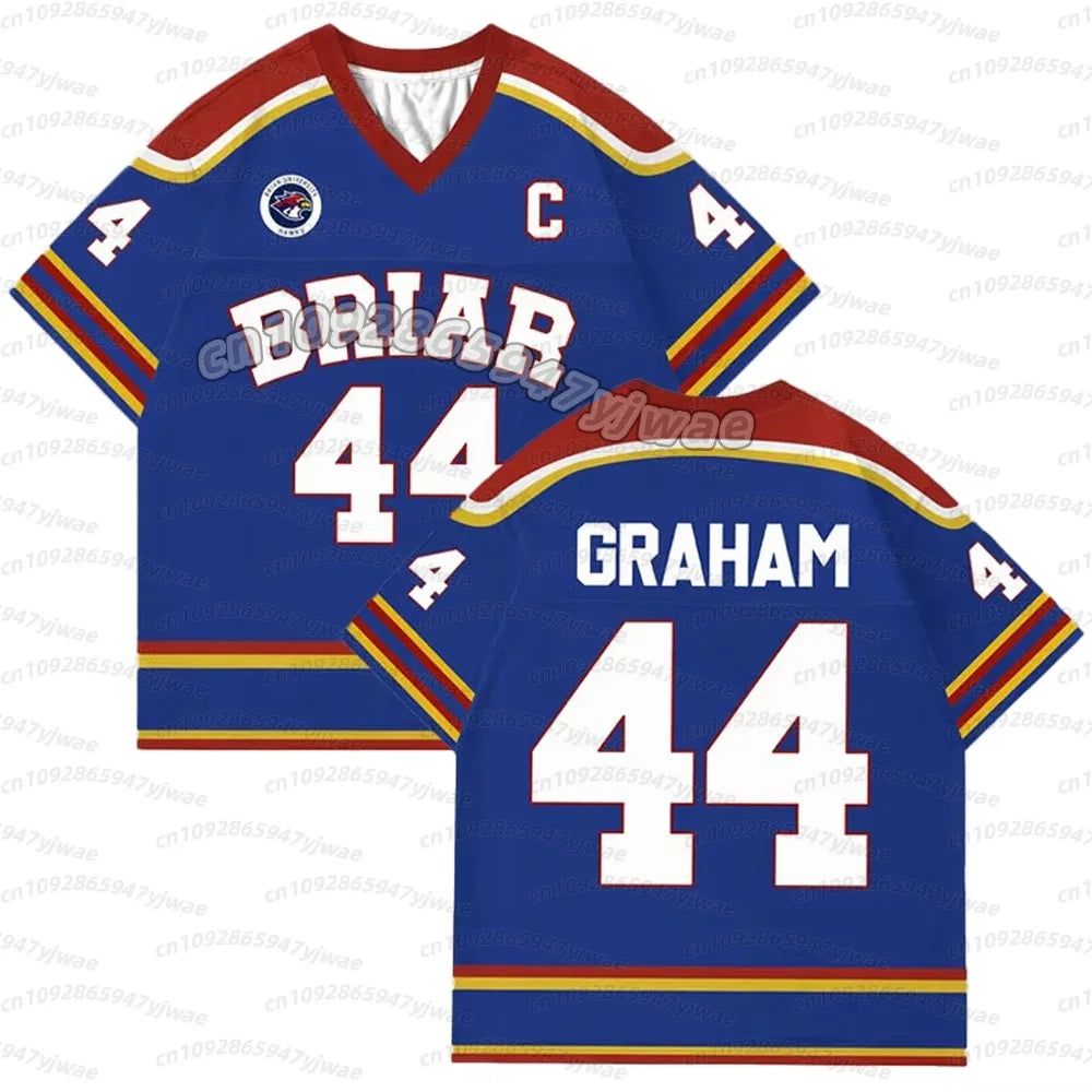 HOT Men Off Campus Briar University Jersey Graham 44 Fans 22 DI LAURENTIS 66 Tucker46 T-Shirt V-Neck Short Sleeve Men T-Shirt