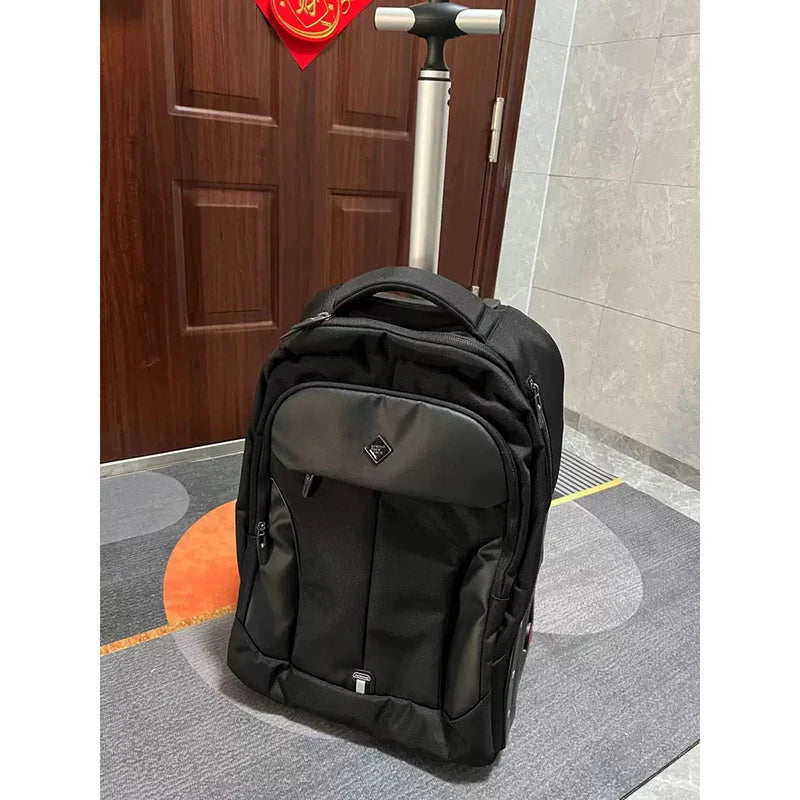 Latest upgrad brand trolley suitcase bag with big wheel trip shoulder bag new travel men/women carry on luggage boarding valise