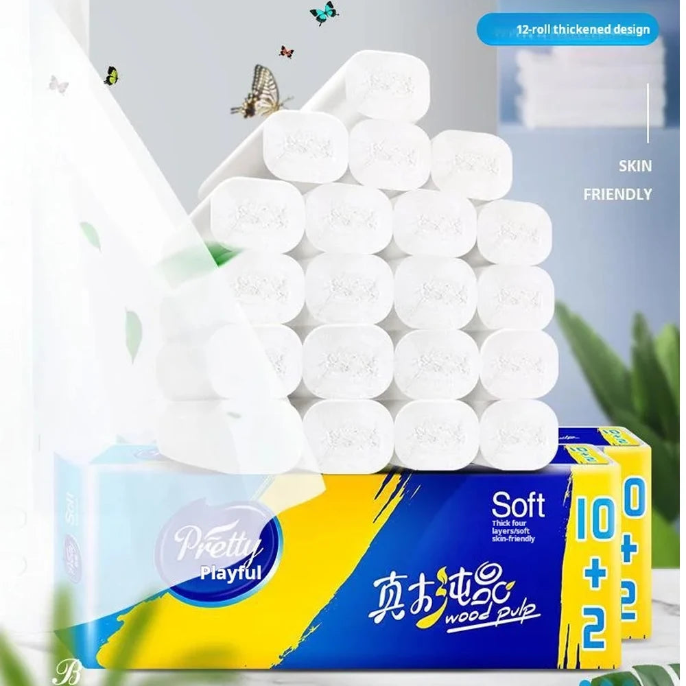 1pcs Vehicle-mounted special roll paper centreless web paper towel virgin wood pulp branch