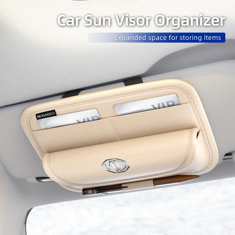 Car Sunglasses Storage Box Visor Glasses Case Card Holder Interior For Morris Garages MG 6 3 5 7 TF ZR ZS HS GS GT Hector