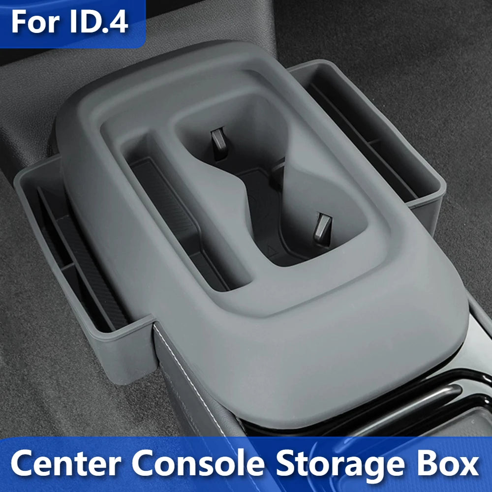 For ID.4 Car Center Console Storage Box Cup Holder Non Slip Silicone Protection Cover Automobile Car Interior Accessories