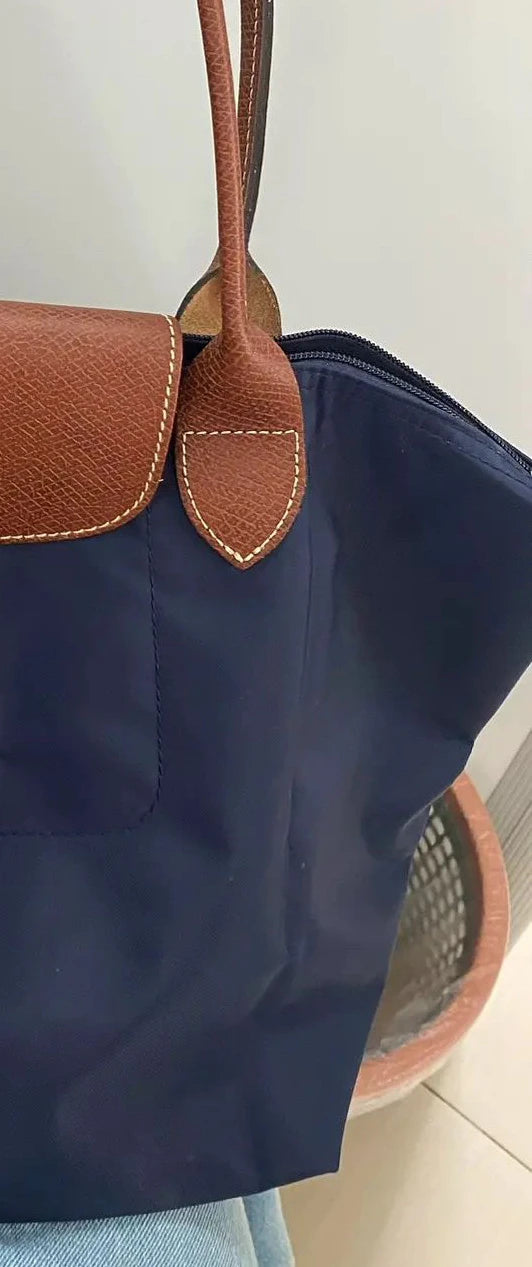 2026 Lightweight Foldable Nylon Shoulder Bag Ladies Water Resistant Shopping Tote Bag Large Handbag for Travel Daily Office