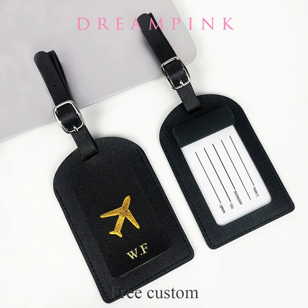 Personalized Name Luggage Tag Custom Letters DIY Gift Airplane ID Address Label Holder Women Men Suitcase Travel Accessories