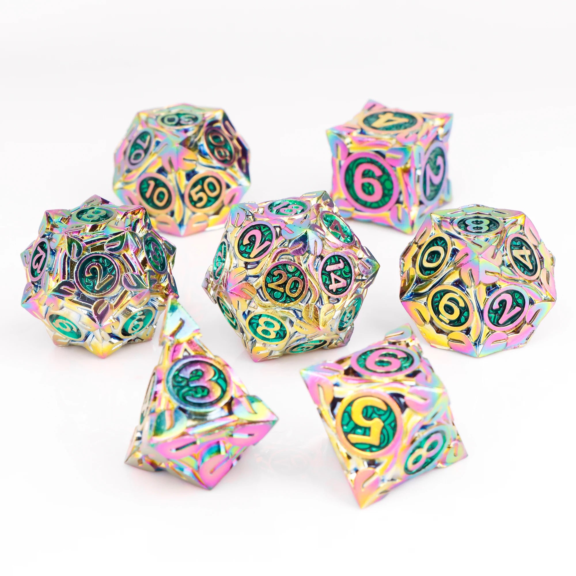 D and D Dice RPG Metal Dice for DnD Polyhedral Dice For Dungeons and Dragons Dice Role Playing Games D&D Dice Gifts Green Dice