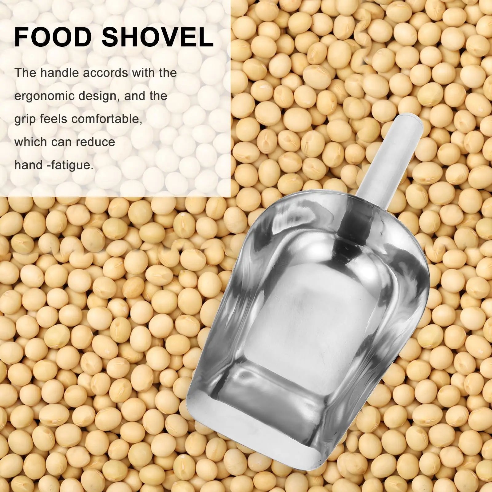 Stainless Steel Ice Scoop Rice Scoop Multi Functional Smooth Ergonomic Handle Kitchen Bar Refrigerator Practical