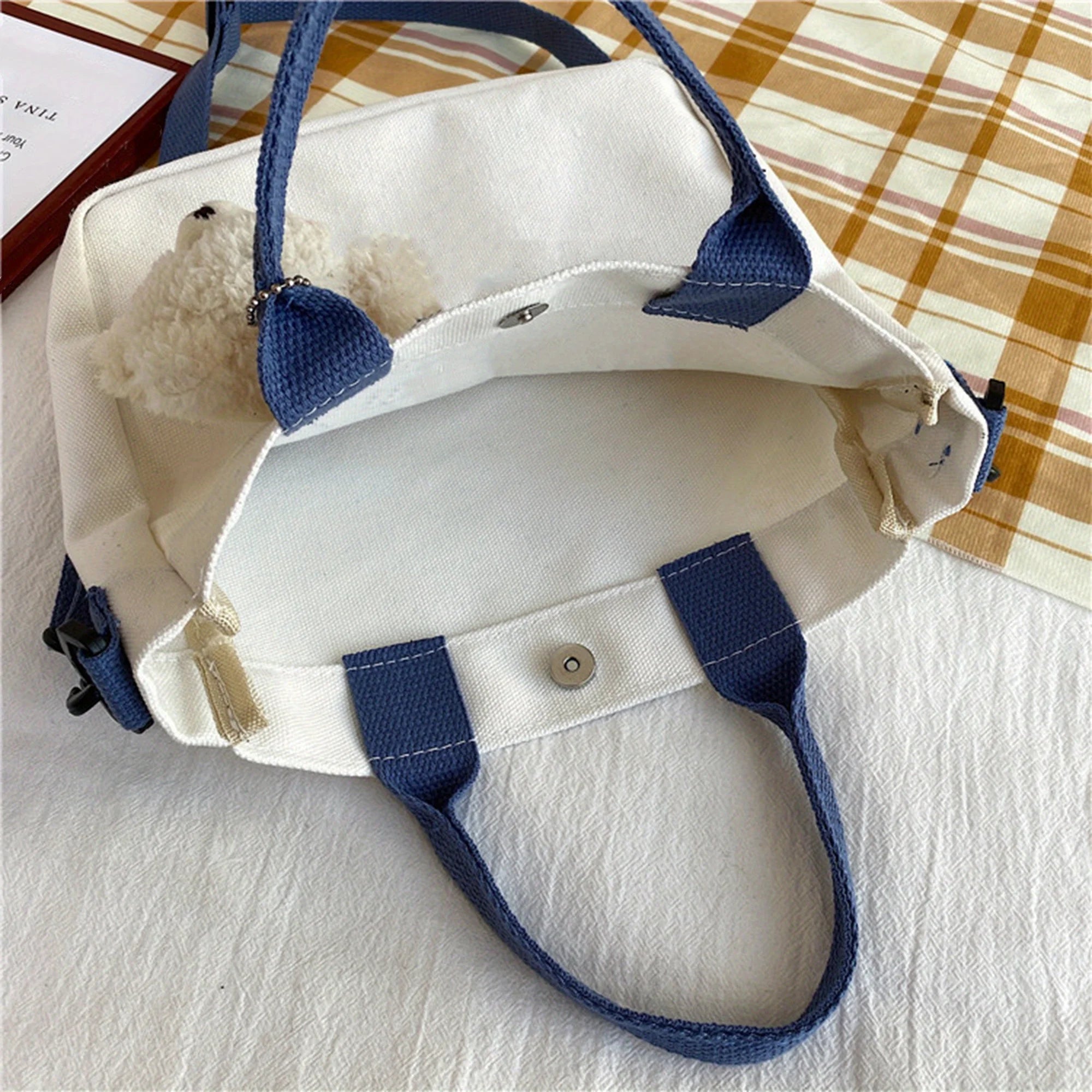 Maestra Printed Canvas Tote Bags with Adjustable Strap Casual Shoulder Bag Perfect Gift for Teachers and Friends, Teacher's Gift
