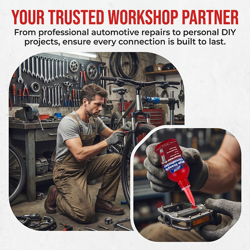 10ml Anaerobic Screw Adhesive, Anti-Slip and Anti-Loosening Sealing Thread Locking Agent, Anti-Slip Joint Sealant, Red Thread Locking Adhesive