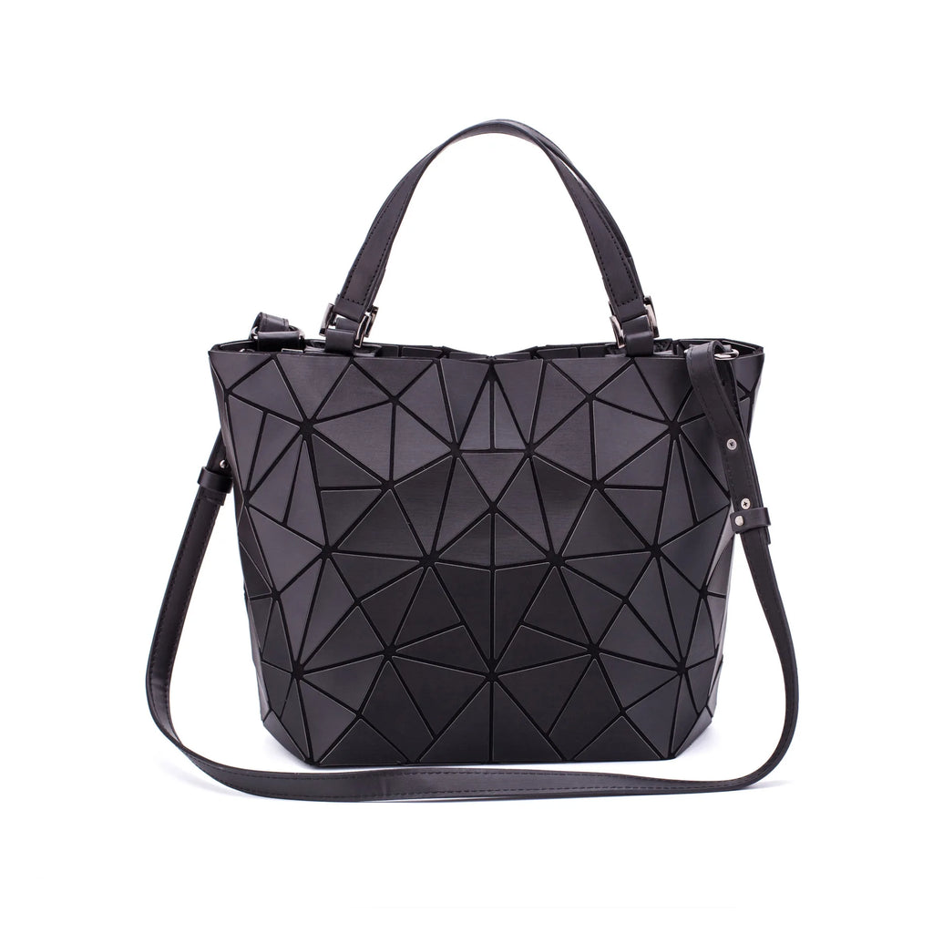 1pcs Women's Matte Geometric Diamond Shoulder Bag Large Capacity Bucket Bag Handbag Diamond Shoulder Bag Crossbody Bag
