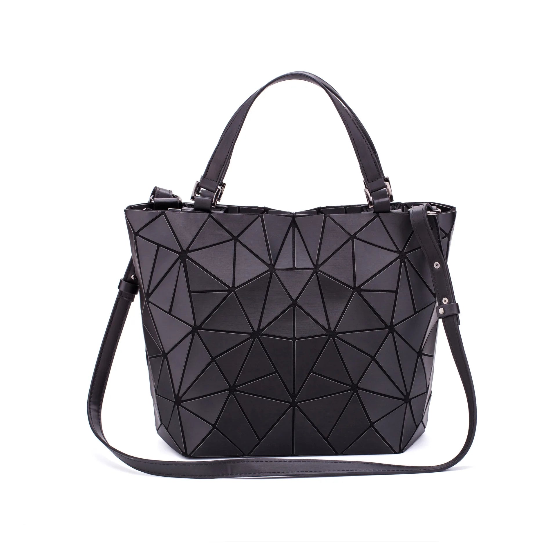 1pcs Women's Matte Geometric Diamond Shoulder Bag Large Capacity Bucket Bag Handbag Diamond Shoulder Bag Crossbody Bag
